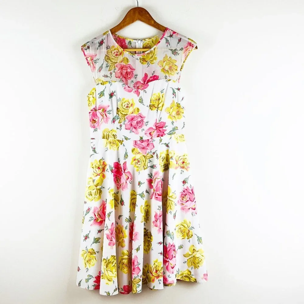 2/$20 Betsey Johnson Floral Chiffon Dress 4